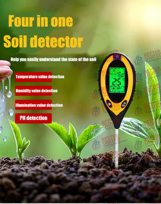 Probe Length 7.7inch 4 In 1 Soil PH Meter Soil Testing Equipment High Accuracy