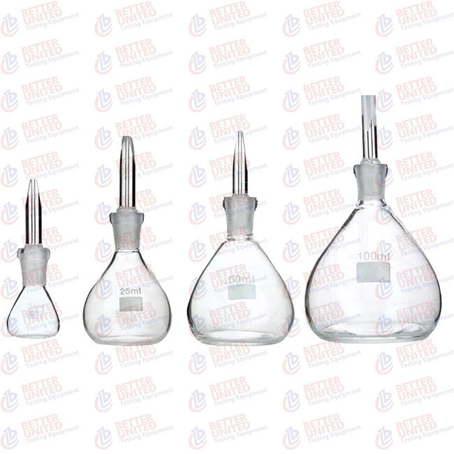 Glass Pycnometer Specific Gravity Bottle Soil Testing Equipment
