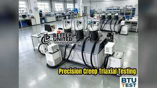 Apparato triassiale di scorrimento a temperatura controllata a tripla unità automatica